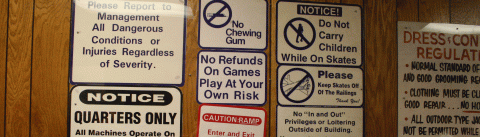 There are a number of rules that must be observed at the rink